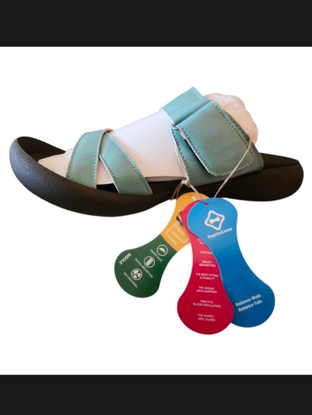 New Japan Regetta Canoe Light Blue Field Adjustable Walking Comfort Sandal 10
